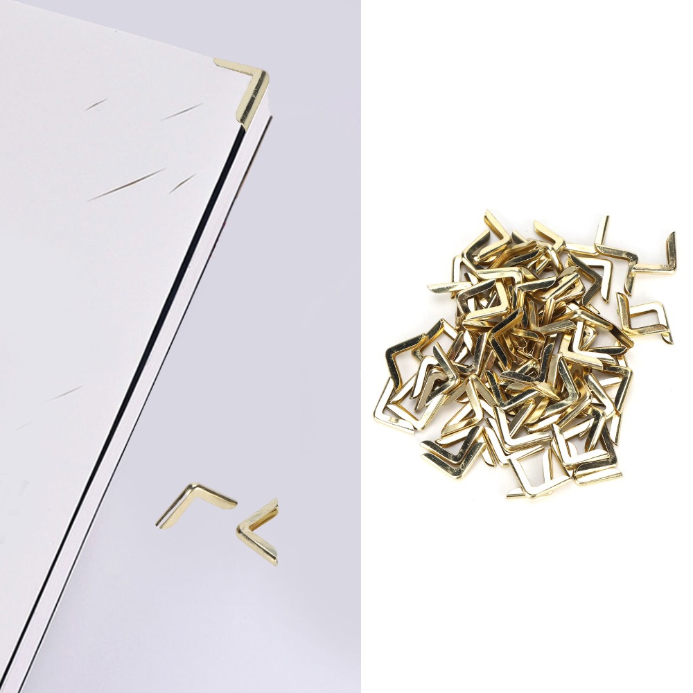 Woodworking Book - 100Pcs Accessory Gold Corner Guard 14.5*14.5*2.3mm