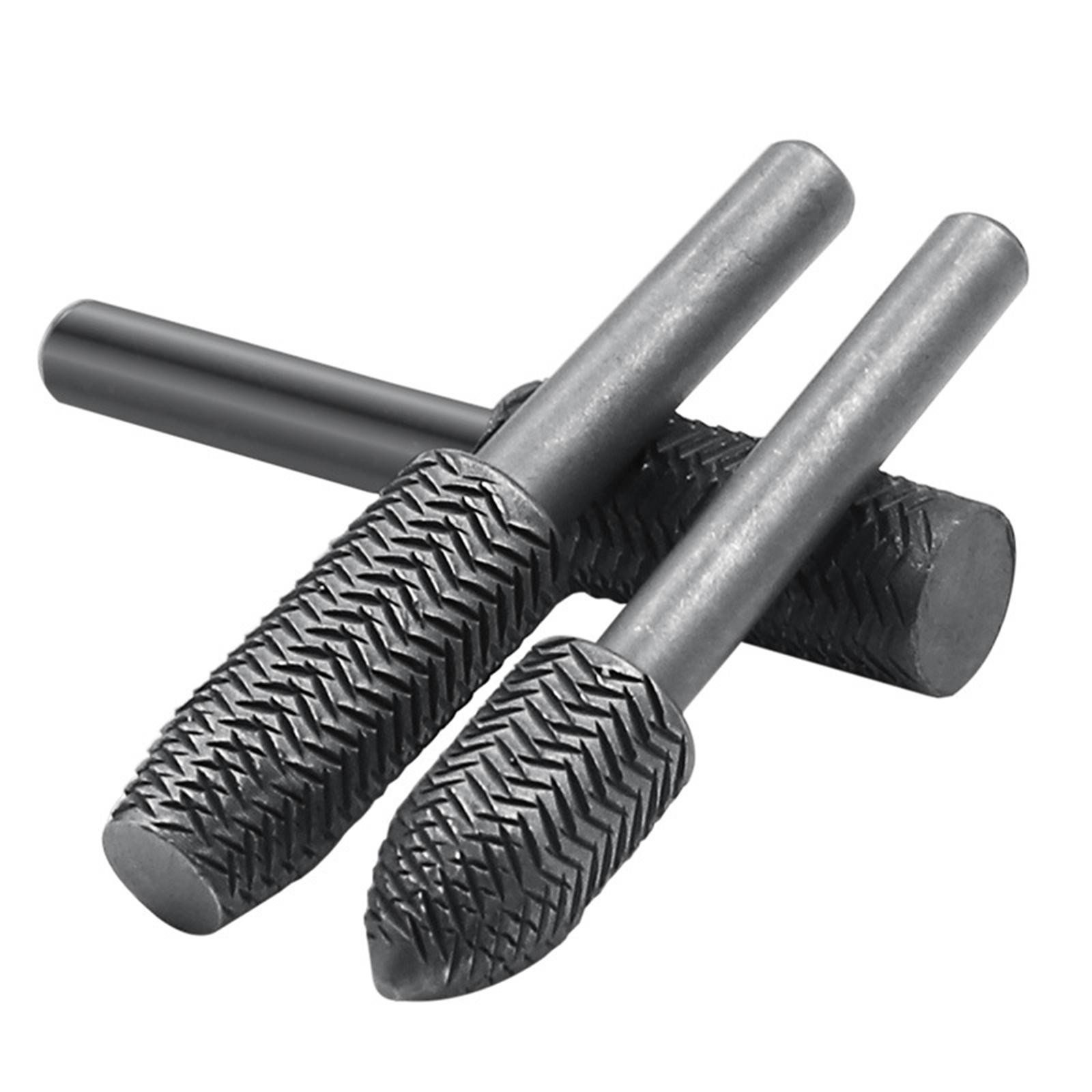 Woodworking Rasps And Files - 5x Steel Rotary Burr Set Carving