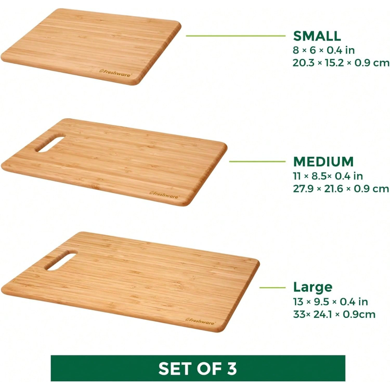 Bamboo Cutting Board Set 3 Woo - đánh giá và giá Woodworking Jobs